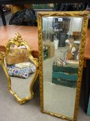 Two gilt framed wall mirrors