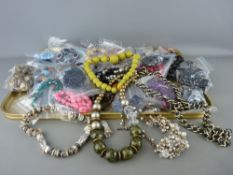 Large quantity of mixed costume jewellery, beads, necklaces etc