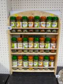 Complete boxed Schwartz spice rack with contents (dates!!)
