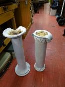 Metal garden ornament/bird bath A/F and one other