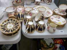 Parcel of Staffs teaware in mixed patterns and a Gaudy Welsh tankard