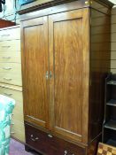 Mahogany wardrobe with base drawer