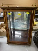 French style counter standing single door glass cabinet