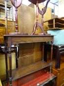 Two tier hall table with Sheraton inlay