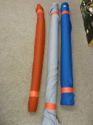 Three rolls of material