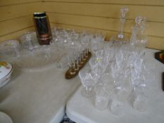 Quality drinking glassware, decanters with stoppers and other glassware