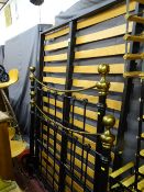 Black metal vintage style double bed frame