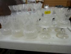 Quality thistle shaped etched drinking glassware