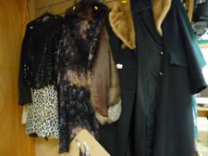 Parcel of vintage lady's clothing, furs etc