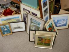 Large parcel of paintings and prints etc