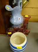 Venetian glassware, TG Green style sugar bowl etc