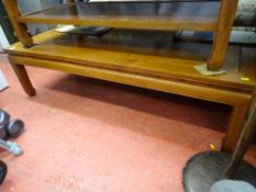 Chinese hardwood Long John coffee table