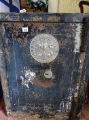Substantial safe with 'Milners Patent Fire Resistant 212' plaque