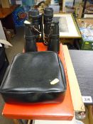 Opiolyth cased binoculars and a neatly cased Scrabble set