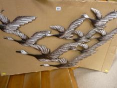 Metallic flying duck ensemble