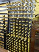 Parcel of wood and metal wine racks, various sizes