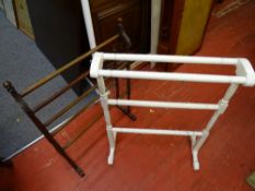 Two vintage towel airers