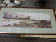 Print - view of the Tuileries Bridge from the Quaid'orsay