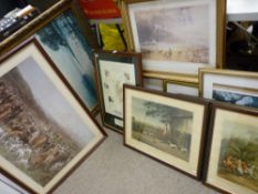 Fine vintage print of a gentleman with hunting dogs, a print after COULSON, hunting scene