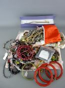 Assortment of mixed costume jewellery in various cases
