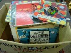 Box of mixed genre LP records including The Inkspots etc