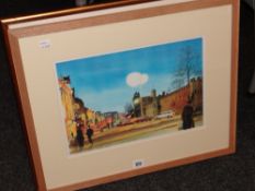 GRAHAM BROOKS watercolour - Cardiff Castle / Duke Street, 26.5 x 38.5cms Condition reports