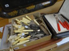 A parcel of loose and some boxed flatware Condition reports provided on request by email for this