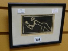 KEVIN SINNOTT framed limited editon (12/32) monochrome print - baby and female, signed and dated