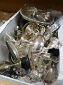A large parcel of EPNS including candelabra, Viners coasters, trophies ETC Condition reports