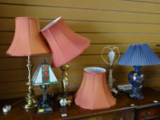 A parcel of table lamps Condition reports provided on request by email for this auction otherwise