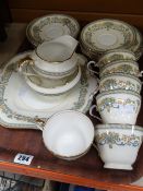 Twenty-one piece Aynsley floral china teaset, no. 61129 Condition reports provided on request by