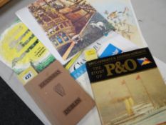 A parcel of ephemera relating to the P&O cruise ship Canberra together with a hardback volume of '
