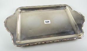 A silver twin-handled liquor tray with beaded border, Sheffield 1939, 27ozs Condition reports