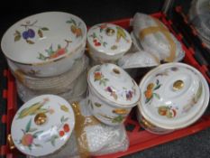 A very large quantity of Royal Worcester 'Evesham' oven to table ware Condition reports provided