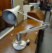 A indu-retro Herbert Terry enamelled angle-poise desk lamp Condition reports provided on request