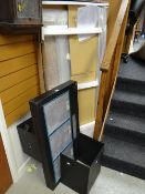 A boxed and as new glass shower screen together with a wall mounted extractor fan Condition
