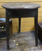 Small antique cricket table, 64cms high Condition reports provided on request by email for this