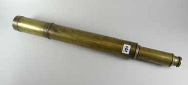 Late Victorian / Edwardian naval telescope with front lens missing Condition reports provided on