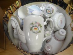 A parcel of mixed teaware including Royal Stafford 'White Lady' pattern Condition reports provided