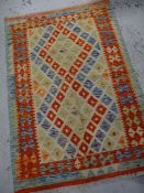 Vegetable-dye wool Chobi Kilim runner, 140 x 99cms Condition reports provided on request by email