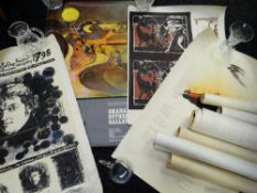 JOHN KENT 'Vamooshka' and a collection of sundry unframed artwork posters for art exhibitions