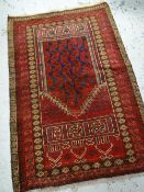 Old Baluchi prayer rug, 108 x 74cms Condition reports provided on request by email for this