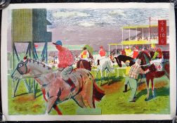 EDWIN LA DELL Guinness lithograph (unframed) - entitled 'Newmarket, 43 x 73.5cms Condition reports