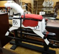 A twentieth century Leeway painted rocking horse, 91cms high Condition reports provided on request