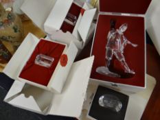 A boxed Swarovski 1999 annual edition 'Masquerade Pirot' together with display stand and title