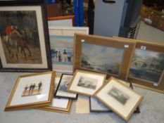 A parcel of framed watercolours & prints (proceeds to Wales Air Ambulance) Condition reports