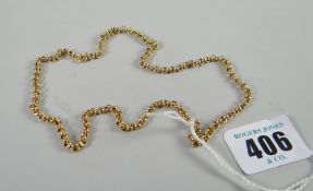 A 9ct yellow gold cable chain necklace, 7.5grams Condition reports provided on request by email