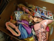 A box of modern dolls ETC Condition reports provided on request by email for this auction