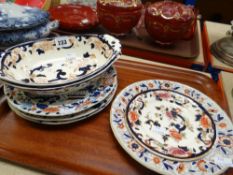 A parcel of Mason's ironstone including Mandalay pattern and earlier Condition reports provided on