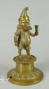 Tobacconist's brass novelty table-top lighter in the form of Mr Punch Condition reports provided